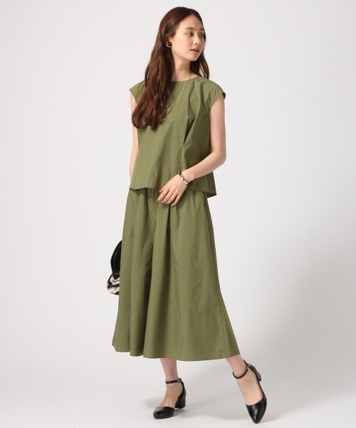 GLOBAL WORK（グローバルワーク）の「【吸水速乾】ビーチパジャマタックノースリーブ/738326（シャツ/ブラウス・レディース・ベージュ/カーキ/ネイビー/ブルー/ブルー系その他・MEDIUM/LARGE）」の8枚目の写真