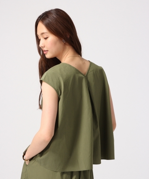 GLOBAL WORK（グローバルワーク）の「【吸水速乾】ビーチパジャマタックノースリーブ/738326（シャツ/ブラウス・レディース・ベージュ/カーキ/ネイビー/ブルー/ブルー系その他・MEDIUM/LARGE）」の16枚目の写真