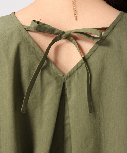 GLOBAL WORK（グローバルワーク）の「【吸水速乾】ビーチパジャマタックノースリーブ/738326（シャツ/ブラウス・レディース・ベージュ/カーキ/ネイビー/ブルー/ブルー系その他・MEDIUM/LARGE）」の12枚目の写真