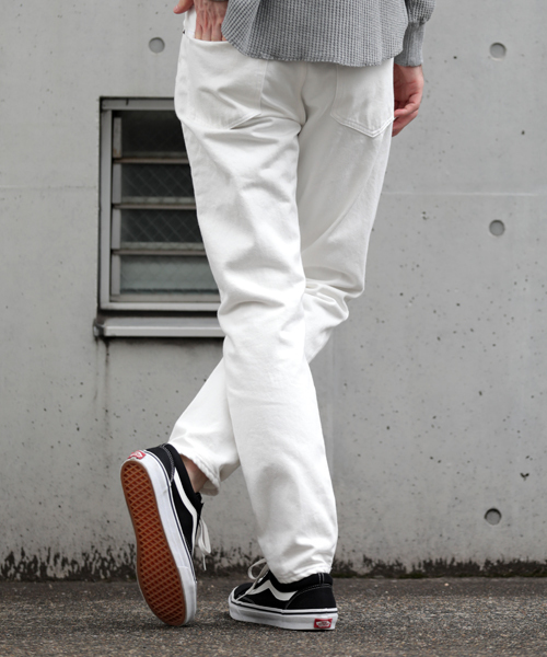 Denime（ドゥニーム）の「【MadeInJapan】WHITE DENIM TAPARED PANTS/ホワイトデニムテーパードパンツ（デニムパンツ・メンズ・ホワイト・30/32/28/34）」の15枚目の写真
