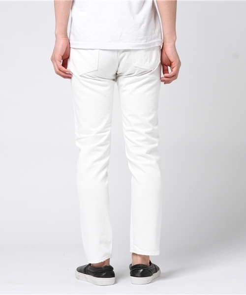 Denime（ドゥニーム）の「【MadeInJapan】WHITE DENIM TAPARED PANTS/ホワイトデニムテーパードパンツ（デニムパンツ・メンズ・ホワイト・30/32/28/34）」の3枚目の写真