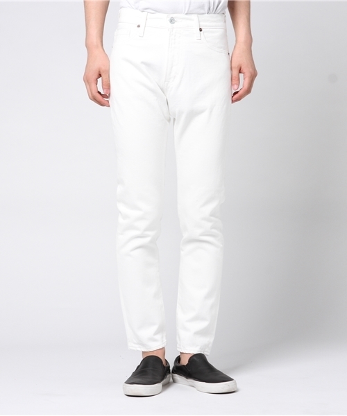 Denime（ドゥニーム）の「【MadeInJapan】WHITE DENIM TAPARED PANTS/ホワイトデニムテーパードパンツ（デニムパンツ・メンズ・ホワイト・30/32/28/34）」の4枚目の写真