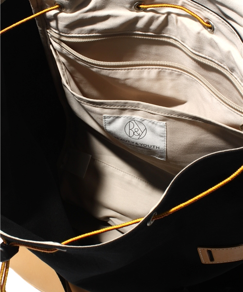 BEAUTY&YOUTH UNITED ARROWS（ビューティーアンドユースユナイテッドアローズ）の「BY キャンバス マウンテン リュック§◇（バックパック/リュック・メンズ・ブラック/オレンジ/ネイビー/ベージュ/イエロー・FREE）」の16枚目の写真