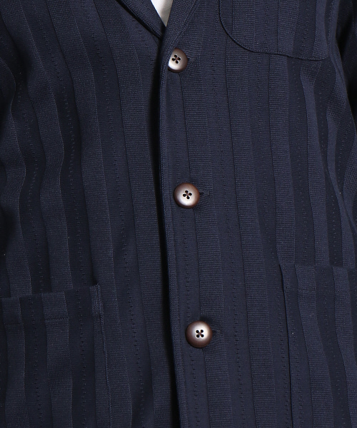 RECENCY OF MINE（リーセンシー オブ マイン）の「【Recency of Mine】総針ストライプカーディガン（カーディガン/ボレロ・メンズ・ネイビー/ブラック/オフホワイト・46/44/48）」の12枚目の写真