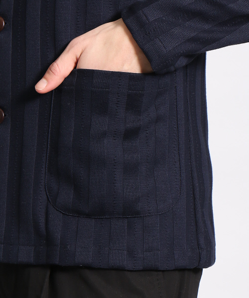 RECENCY OF MINE（リーセンシー オブ マイン）の「【Recency of Mine】総針ストライプカーディガン（カーディガン/ボレロ・メンズ・ネイビー/ブラック/オフホワイト・46/44/48）」の16枚目の写真