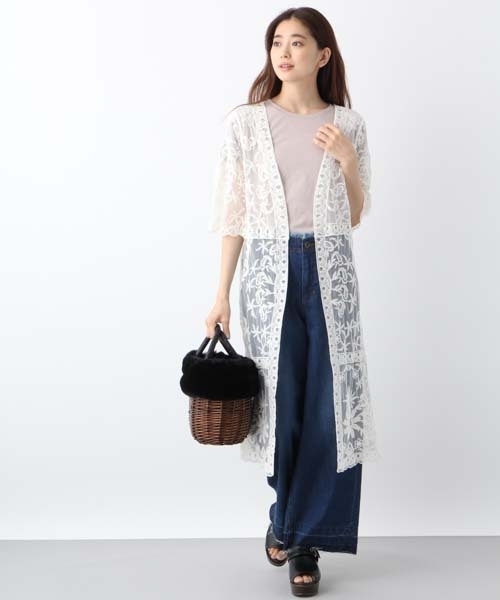 LEPSIM（レプシィム）の「ソウレースコート　762781（その他アウター・レディース・オフホワイト/ブラック・LARGE/MEDIUM）」の3枚目の写真