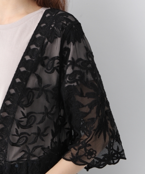 LEPSIM（レプシィム）の「ソウレースコート　762781（その他アウター・レディース・オフホワイト/ブラック・LARGE/MEDIUM）」の11枚目の写真