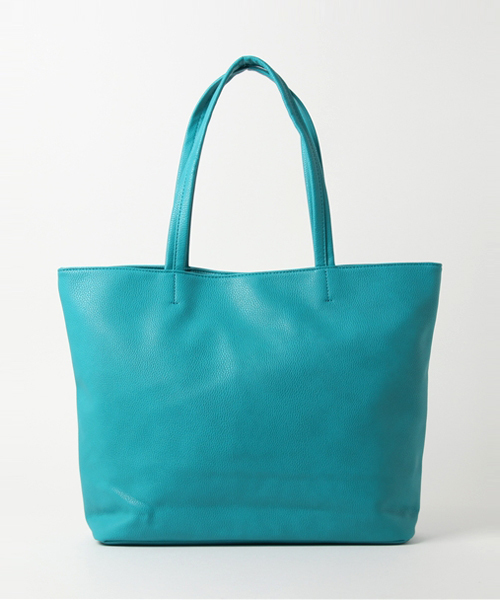 WEGO（ウィゴー）の「WEGO/カラーフェイクレザートートバッグ（トートバッグ・メンズ・ターコイズブルー/イエロー/ネイビー/カーキ/ブラック/レッド/ホワイト/ブラウン/ダークブラウン・FREE）」の16枚目の写真