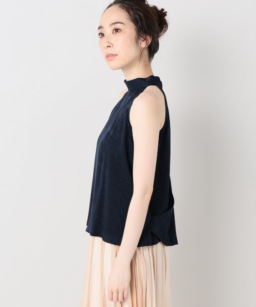 Noble（ノーブル）の「サテンドットpt ホルターネックブラウス