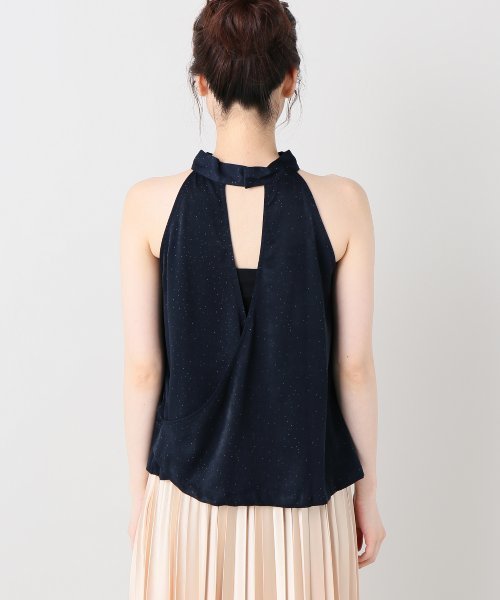 Noble（ノーブル）の「サテンドットpt ホルターネックブラウス