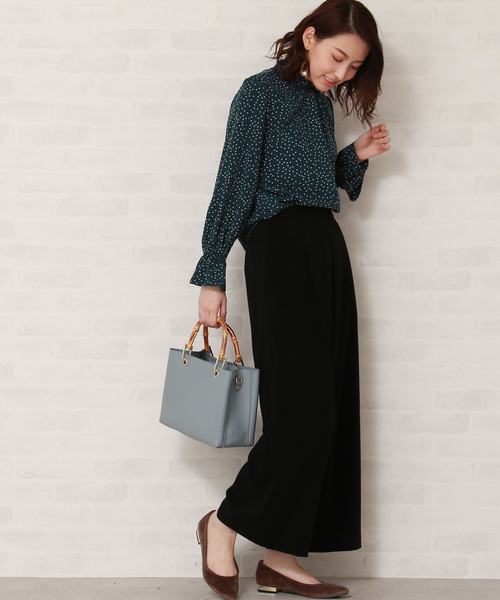 N.（N. Natural Beauty Basic）（エヌエヌナチュラルビューティーベーシック）の「ピーチクロスワイドパンツ（その他パンツ・レディース・ブラック/ベージュ/ブラウン・MEDIUM）」の15枚目の写真