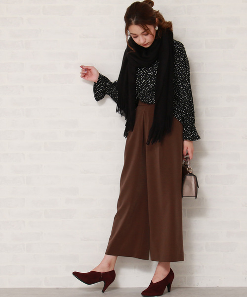 N.（N. Natural Beauty Basic）（エヌエヌナチュラルビューティーベーシック）の「ピーチクロスワイドパンツ（その他パンツ・レディース・ブラック/ベージュ/ブラウン・MEDIUM）」の19枚目の写真