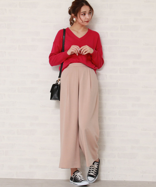 N.（N. Natural Beauty Basic）（エヌエヌナチュラルビューティーベーシック）の「ピーチクロスワイドパンツ（その他パンツ・レディース・ブラック/ベージュ/ブラウン・MEDIUM）」の13枚目の写真