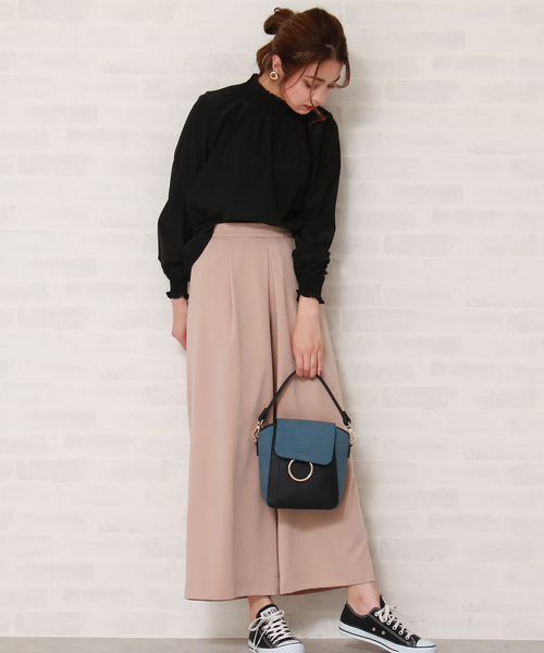 N.（N. Natural Beauty Basic）（エヌエヌナチュラルビューティーベーシック）の「ピーチクロスワイドパンツ（その他パンツ・レディース・ブラック/ベージュ/ブラウン・MEDIUM）」の10枚目の写真