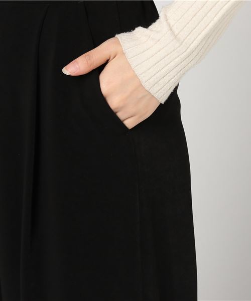 N.（N. Natural Beauty Basic）（エヌエヌナチュラルビューティーベーシック）の「ピーチクロスワイドパンツ（その他パンツ・レディース・ブラック/ベージュ/ブラウン・MEDIUM）」の7枚目の写真