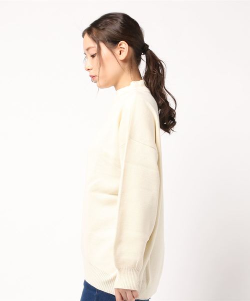 RAY CASSIN（レイカズン）の「ゴマジャガードチュニックプルオーバー（ニット/セーター・レディース・ブラック/グリーン/キナリ・FREE）」の5枚目の写真