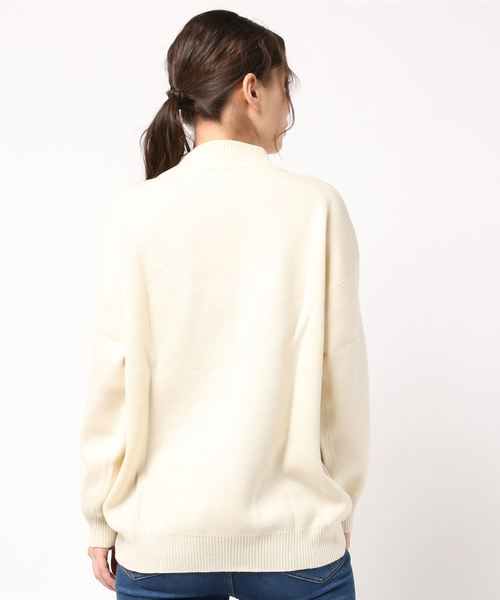 RAY CASSIN（レイカズン）の「ゴマジャガードチュニックプルオーバー（ニット/セーター・レディース・ブラック/グリーン/キナリ・FREE）」の4枚目の写真