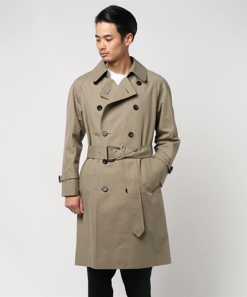 MARGARET HOWELL(マーガレットハウエル)の「COTTON TWILL COATING(ステンカラーコート・メンズ・ベージュ・LARGE/SMALL/MEDIUM)」の1枚目の写真