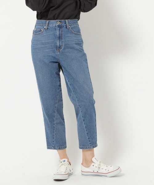 laboratory work（ラボラトリーワーク）の「ロゴ刺繍マチデニム（デニムパンツ・レディース・インディゴブルー/ブルー・MEDIUM）」の2枚目の写真