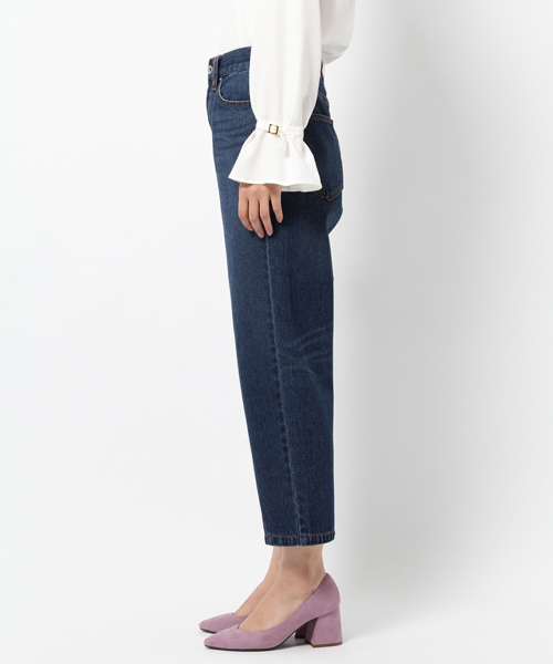 laboratory work（ラボラトリーワーク）の「ロゴ刺繍マチデニム（デニムパンツ・レディース・インディゴブルー/ブルー・MEDIUM）」の10枚目の写真