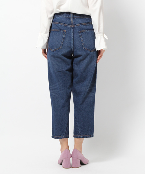 laboratory work（ラボラトリーワーク）の「ロゴ刺繍マチデニム（デニムパンツ・レディース・インディゴブルー/ブルー・MEDIUM）」の9枚目の写真