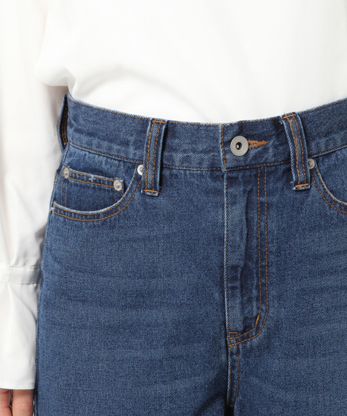laboratory work（ラボラトリーワーク）の「ロゴ刺繍マチデニム（デニムパンツ・レディース・インディゴブルー/ブルー・MEDIUM）」の6枚目の写真