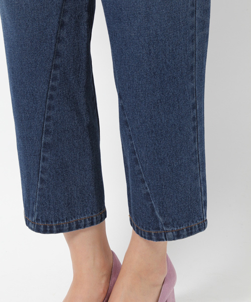 laboratory work（ラボラトリーワーク）の「ロゴ刺繍マチデニム（デニムパンツ・レディース・インディゴブルー/ブルー・MEDIUM）」の4枚目の写真