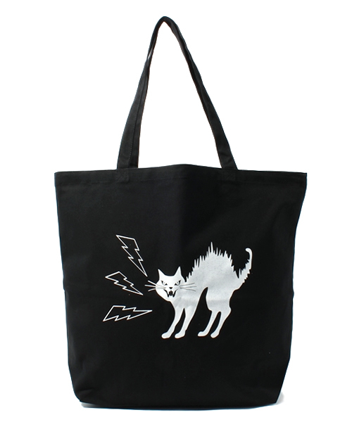 WEGO（ウィゴー）の「ネコトートバッグ（トートバッグ・レディース・ブラック/ナチュラル・FREE）」の2枚目の写真