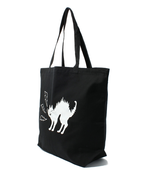 WEGO（ウィゴー）の「ネコトートバッグ（トートバッグ・レディース・ブラック/ナチュラル・FREE）」の3枚目の写真