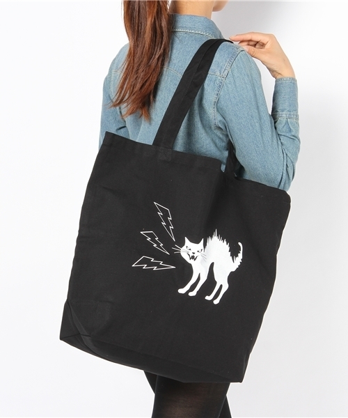 WEGO（ウィゴー）の「ネコトートバッグ（トートバッグ・レディース・ブラック/ナチュラル・FREE）」の8枚目の写真