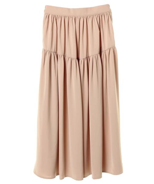 AMERICAN HOLIC(アメリカンホリック)の「ティアードロングスカート(スカート・レディース・ピンク/ネイビー/ベージュ/イエロー/ターコイズブルー/ブルー・FREE)」の15枚目の写真