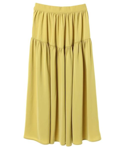 AMERICAN HOLIC(アメリカンホリック)の「ティアードロングスカート(スカート・レディース・ピンク/ネイビー/ベージュ/イエロー/ターコイズブルー/ブルー・FREE)」の11枚目の写真