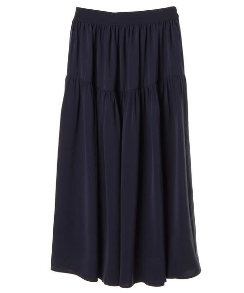 AMERICAN HOLIC(アメリカンホリック)の「ティアードロングスカート(スカート・レディース・ピンク/ネイビー/ベージュ/イエロー/ターコイズブルー/ブルー・FREE)」の10枚目の写真