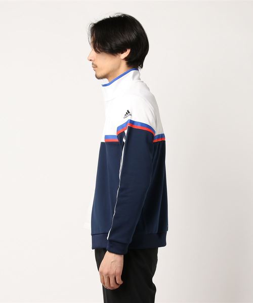 adidas メンズ ジャージ M ネイビー　トラックジャケット　ヨーロッパ アディダス ジャージ トラックジャケット ネイビーM
