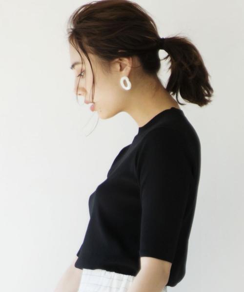 green label relaxing（グリーンレーベルリラクシング）の「[手洗い可能] KFC ソウバリ クルーネック ニット（ニット/セーター・レディース・ケリー/ブラック/ホワイト/ピンク・FREE）」の2枚目の写真