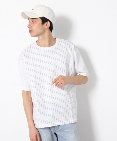 RAGEBLUE（レイジブルー）の「柄切り替えTシャツ/790755（Tシャツ/カットソー・メンズ・ホワイト/ブラック/ベージュ/ネイビー・LARGE/MEDIUM/SMALL）」の9枚目の写真