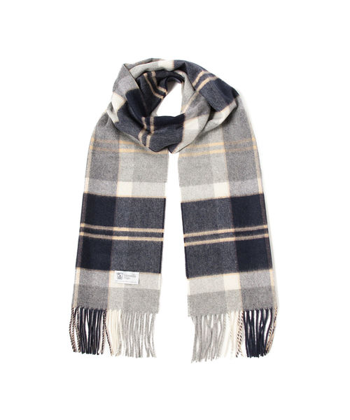 Beams F ビームスエフ の Johnstons カシミヤ シルバー バンノックベーン ロングマフラー マフラー Wear