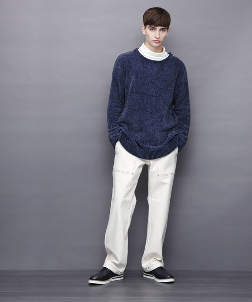 EMMA CLOTHES(エマクローズ)の「シェニールモールクルーネックニット(ニット/セーター・メンズ・ブラック/グレー/ブルー/ワイン・M/L)」の7枚目の写真