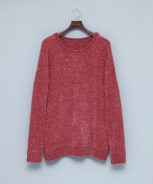 EMMA CLOTHES(エマクローズ)の「シェニールモールクルーネックニット(ニット/セーター・メンズ・ブラック/グレー/ブルー/ワイン・M/L)」の10枚目の写真