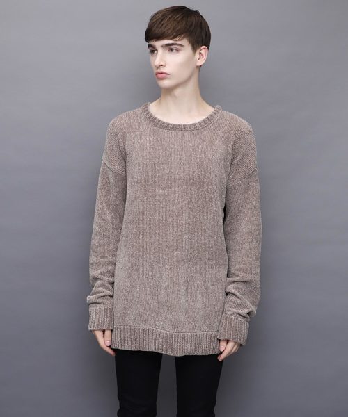 EMMA CLOTHES(エマクローズ)の「シェニールモールクルーネックニット(ニット/セーター・メンズ・ブラック/グレー/ブルー/ワイン・M/L)」の15枚目の写真