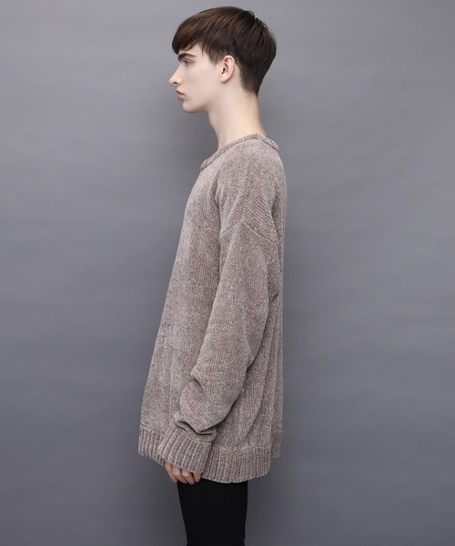 EMMA CLOTHES(エマクローズ)の「シェニールモールクルーネックニット(ニット/セーター・メンズ・ブラック/グレー/ブルー/ワイン・M/L)」の16枚目の写真