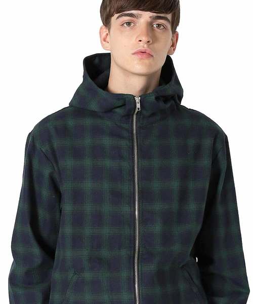 improves(インプローブス)の「Inspiration - improves select - チェックボリュームネックブルゾン(ブルゾン)」|グリーン