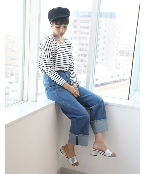 classicalelf（クラシカルエルフ）の「ターンバックヘム ロングパンツ（その他パンツ・レディース・インディゴブルー/ブルー/ブルー系その他・SMALL/MEDIUM/LARGE）」の13枚目の写真