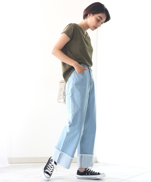 classicalelf（クラシカルエルフ）の「ターンバックヘム ロングパンツ（その他パンツ・レディース・インディゴブルー/ブルー/ブルー系その他・SMALL/MEDIUM/LARGE）」の10枚目の写真