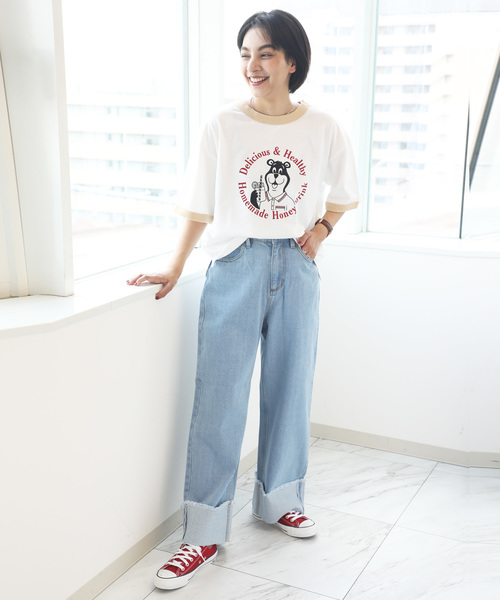 classicalelf（クラシカルエルフ）の「ターンバックヘム ロングパンツ（その他パンツ・レディース・インディゴブルー/ブルー/ブルー系その他・SMALL/MEDIUM/LARGE）」の6枚目の写真