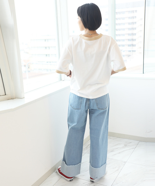 classicalelf（クラシカルエルフ）の「ターンバックヘム ロングパンツ（その他パンツ・レディース・インディゴブルー/ブルー/ブルー系その他・SMALL/MEDIUM/LARGE）」の5枚目の写真