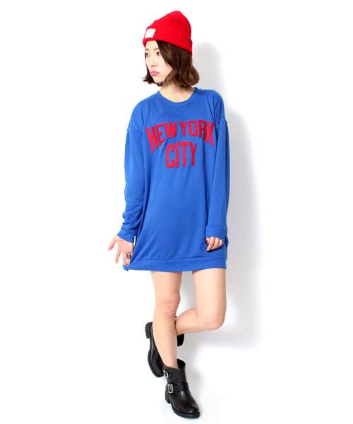 WEGO（ウィゴー）の「WEGO/NEWYORKCITYワンピース（ワンピース・レディース・杢グレー/ネイビー/レッド/グリーン/ワイン/その他1/ブルー・FREE）」の20枚目の写真