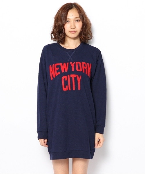 WEGO（ウィゴー）の「WEGO/NEWYORKCITYワンピース（ワンピース・レディース・杢グレー/ネイビー/レッド/グリーン/ワイン/その他1/ブルー・FREE）」の8枚目の写真