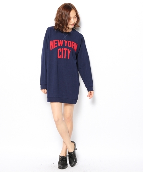 WEGO（ウィゴー）の「WEGO/NEWYORKCITYワンピース（ワンピース・レディース・杢グレー/ネイビー/レッド/グリーン/ワイン/その他1/ブルー・FREE）」の11枚目の写真