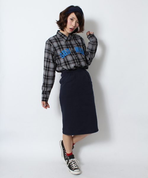 WEGO(ウィゴー)の「WEGO/GRUNGEワッペンネルシャツ(シャツ/ブラウス・レディース・ブルー/ブラック/レッド・FREE)」の12枚目の写真